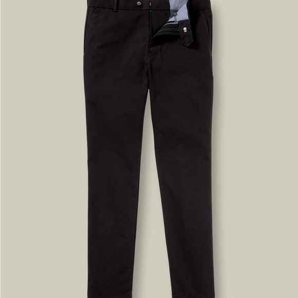 Charles Tyrwhitt Ultimate No Iron Chinos Classic Fit Flat Front in Black 42 x 30 - Picture 4 of 8